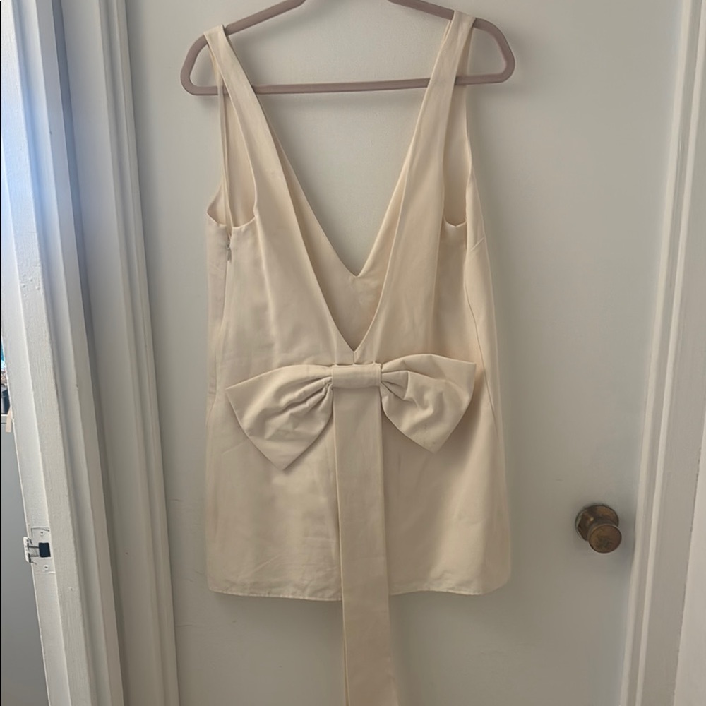 STAUD white bow dress - Picture 2 of 2